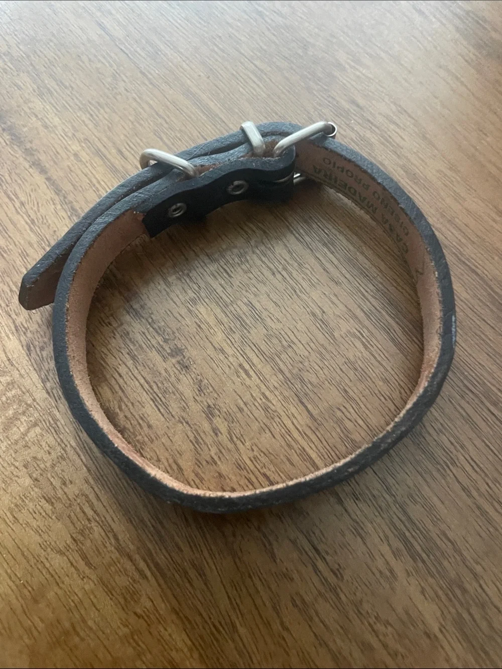 Black Leather 'COSMOS' Embossed doggie collar.